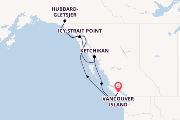 8daagse cruise naar Hubbard-Gletsjer