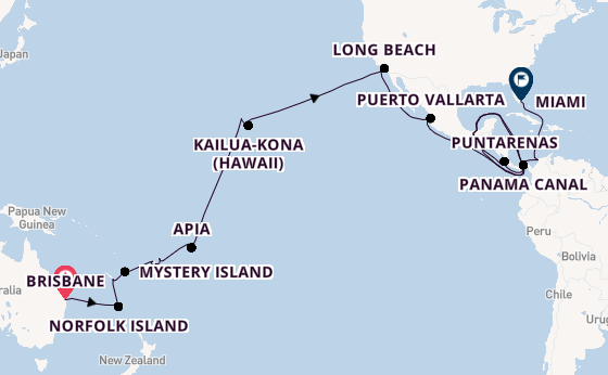 Transpacific from Brisbane, Australia with the Seabourn Quest