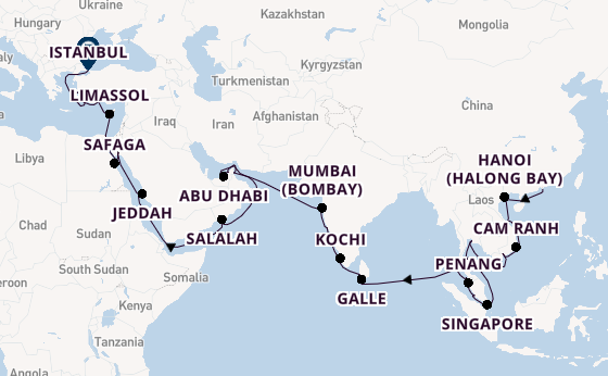 South East Asia from Hong Kong, China with the Nautica