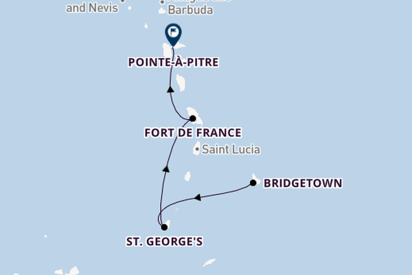 Zuidelijke Caraïben vanaf Bridgetown, Barbados met de MSC World Europa