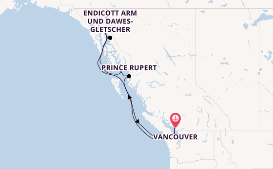 Alaska vanaf Vancouver, Canada met de Serenade of the Seas