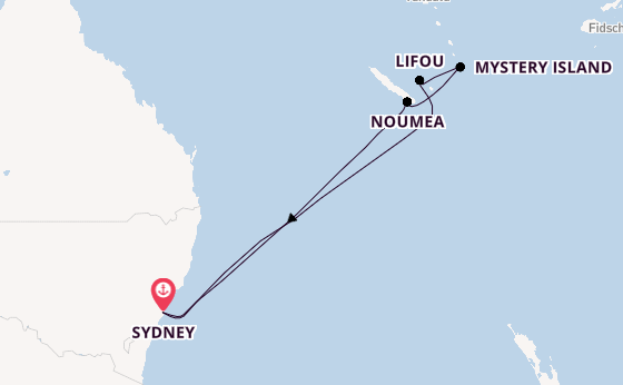 Südsee ab Sydney auf der Carnival Splendor