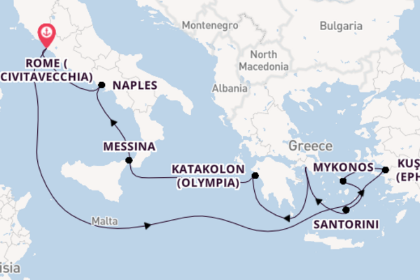 10 day expedition from Rome (Civitavecchia)