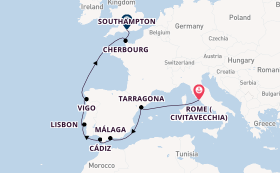 Roman Nights To Atlantic Lights (Rome To Southampton)
