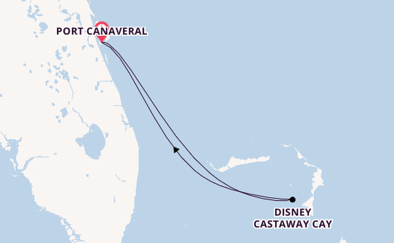 Karibik ab Port Canaveral, USA auf der Disney Fantasy