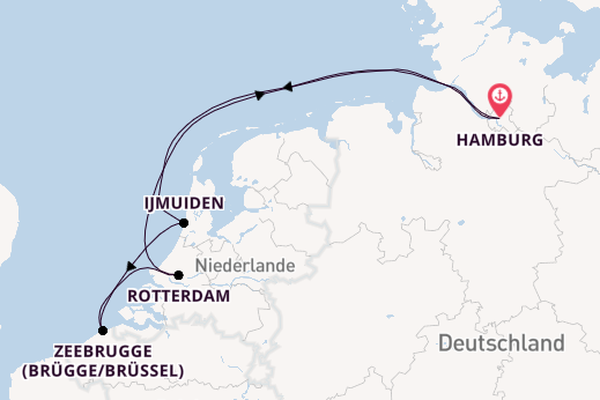 Westeuropa ab Hamburg, Deutschland auf AIDAluna