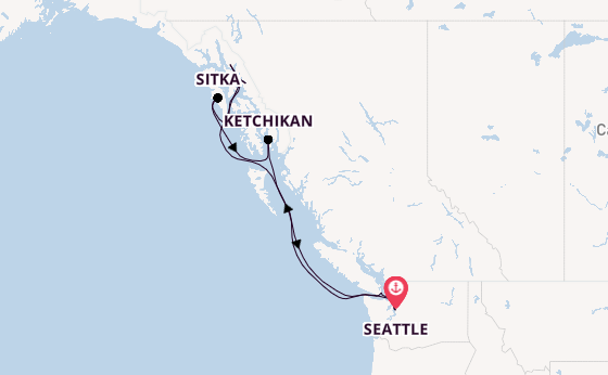 Alaska & West Canada from Seattle, Washington, USA with the Noordam