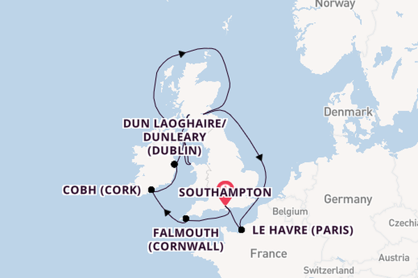 British Isles from Southampton, England with the Majestic Princess