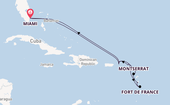 Caribbean from Miami, Florida, USA with the Seabourn Quest