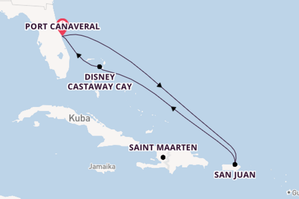 Erleben Sie 8 Tage San Juan und Port Canaveral