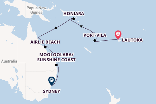 South Pacific from Lautoka, Fiji with the Seven Seas Navigator