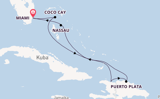 Karibik ab Miami auf der Allure of the Seas
