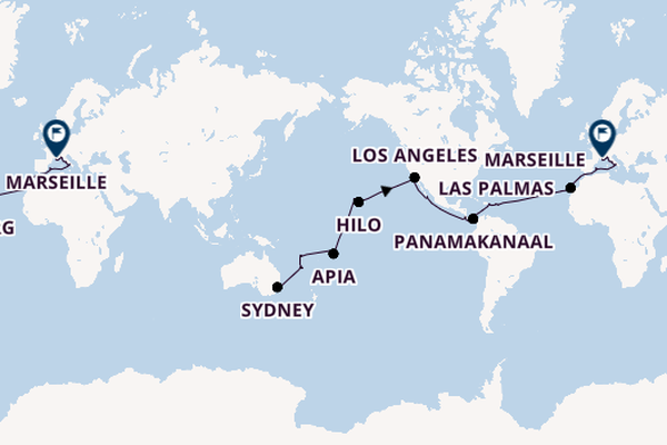 Wereldreizen vanaf Sydney, Australië met de MSC Magnifica