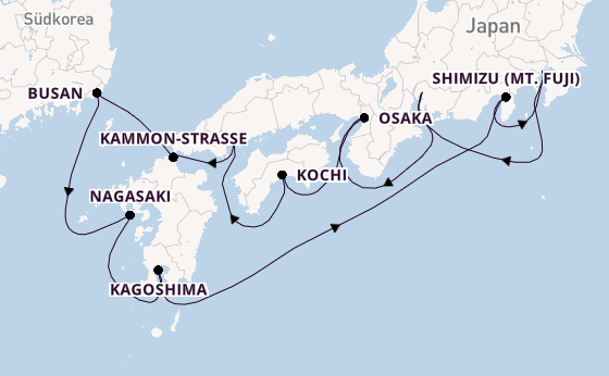 Japan ab Tokio, Japan auf der Sapphire Princess