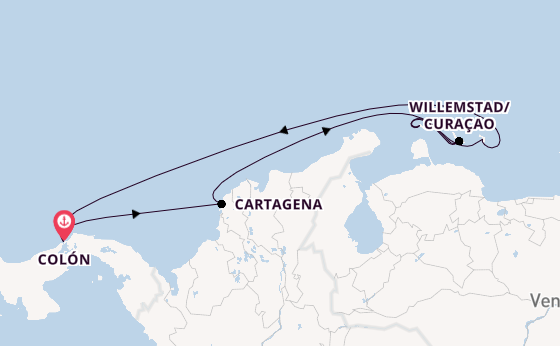 Southern Caribbean from Colón, Panama with the Grandeur of the Seas