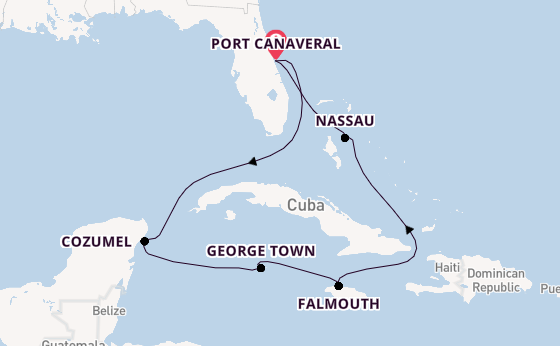 Caribbean from Port Canaveral, Florida, USA with the Norwegian Aqua