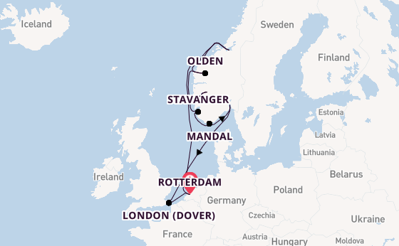 Norway from Rotterdam, The Netherlands with the Nieuw Statendam