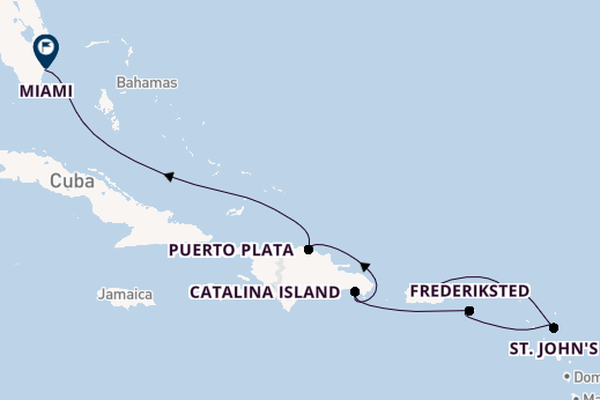 Caribbean from San Juan, Puerto Rico with the EXPLORA III
