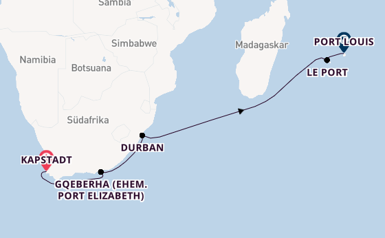 Südafrika ab Kapstadt, Südafrika auf der Mein Schiff 5