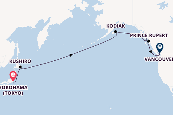  Luxury Asia to Alaska with North Pacific Crossing