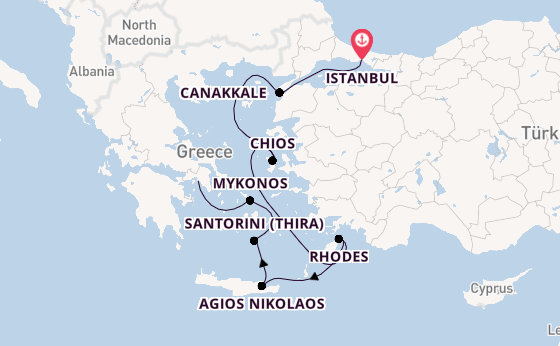 Eastern Mediterranean from Istanbul, Turkey with the Azamara Journey