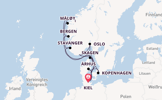 Norwegen ab Kiel, Deutschland auf AIDAnova