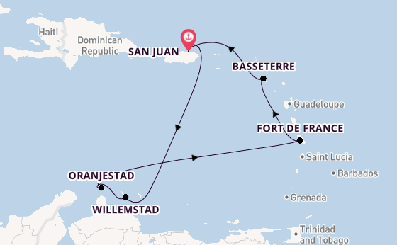 Caribbean from San Juan, Puerto Rico with the Valiant Lady