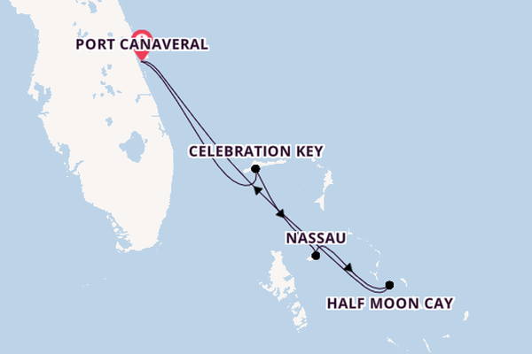 Caribbean vanaf Port Canaveral, Verenigde Staten met de Carnival Freedom