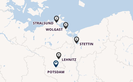 Oder ab Stralsund, Deutschland auf der KATHARINA VON BORA