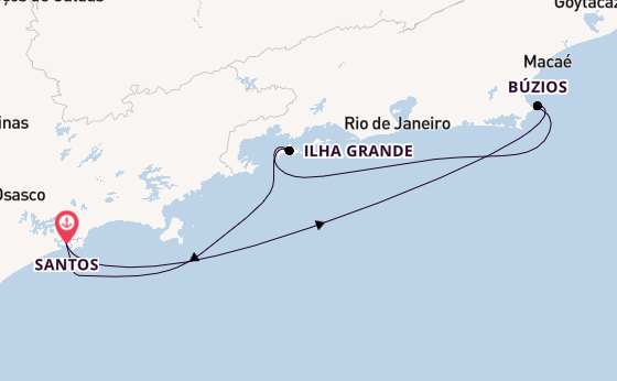 Brazil from Santos, Brazil with the MSC Musica