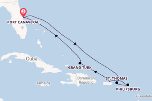 Cruise naar Port Canaveral via San Juan