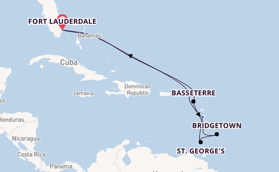 Caribbean vanaf Fort Lauderdale, Verenigde Staten met de Celebrity Eclipse
