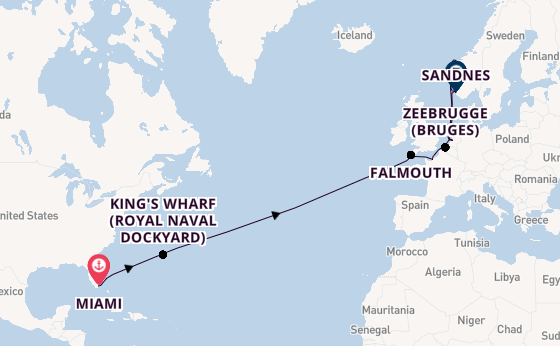 Transatlantic from Miami, Florida with the Zuiderdam