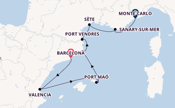 Westelijke Middellandse Zee vanaf Barcelona, Spanje met de Seabourn Ovation