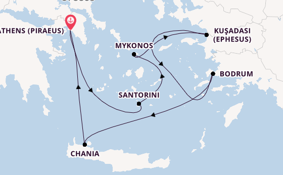 Eastern Mediterranean from Australia with the Rhapsody of the Seas