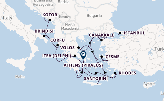 Eastern Mediterranean from Dubrovnik, Croatia with the Seabourn Ovation 