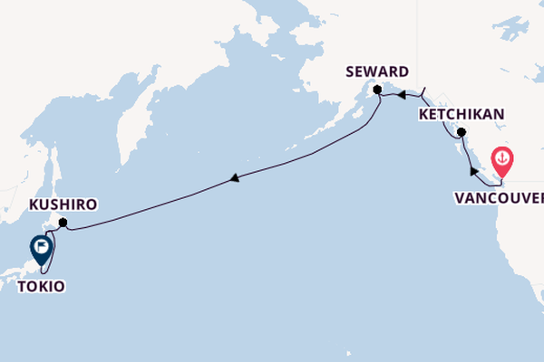 Transpazifik ab Vancouver, Kanada auf der EXPLORA III