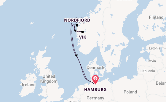 Norway from Hamburg, Germany with the Costa Favolosa