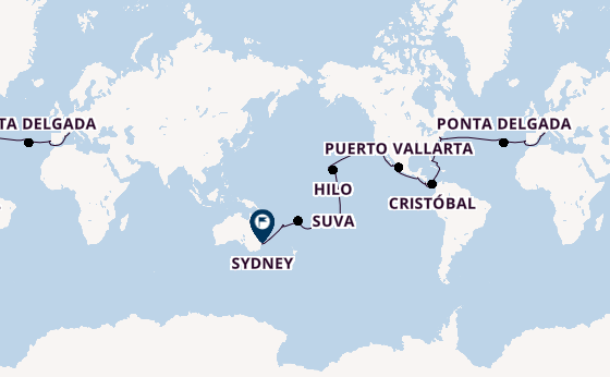 World Cruise from Marseille, France with the Costa Deliziosa