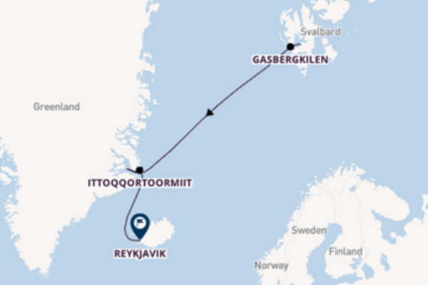 Cruise with the Silver Cloud to Reykjavik from Longyearbyen