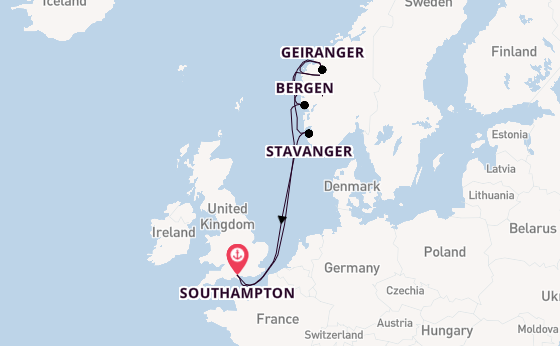 Norway from Southampton, England with the Celebrity Apex