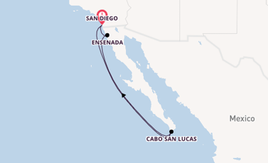 Amerikaanse Westkust vanaf San Diego, Verenigde Staten met de Disney Wonder