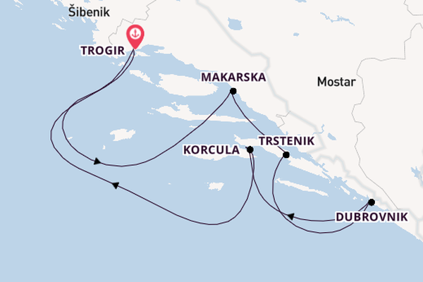Kroatien ab Trogir, Kroatien auf der PRINCESS