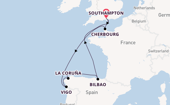 British Isles from Southampton, England with the Ventura
