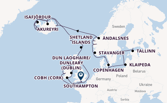 British Isles from Helsinki, Finland with the Caribbean Princess