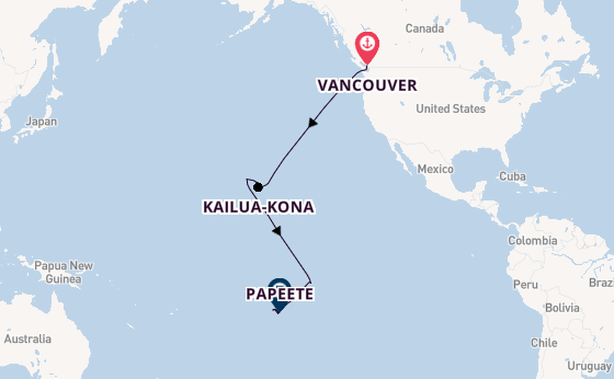 Polynesië vanaf Vancouver, Canada met de Silver Whisper