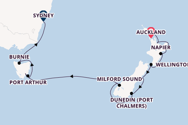 Australia and New Zealand from Auckland, New Zealand with the Silver Muse