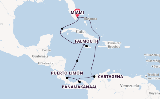 Caribbean vanaf Miami, Verenigde Staten met de Norwegian Gem