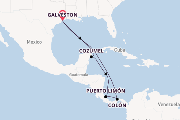 Central America from Galveston, Texas with the Carnival Miracle