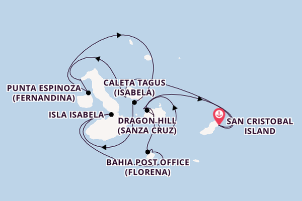 Galapagos Islands from San Cristobal Island, Galapagos, Ecuador with the Silver Origin